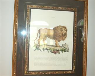 One of series of animal prints