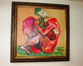 One of several modern art paintings 