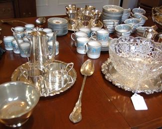 Silver plate tea set