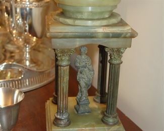 Pair of Grecian figurines in marble