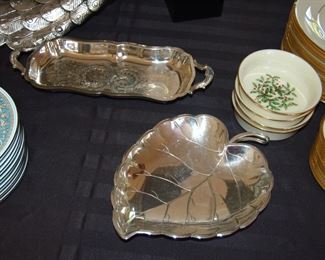Silver plate dishes