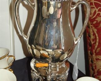 Silver plate coffee dispenser