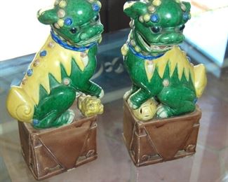 Pair of Chinese foo dogs 