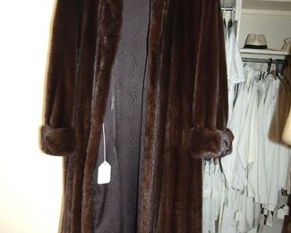 Full length fur coat