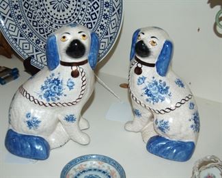 Staffordshire dogs in pair