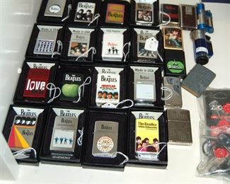 Collectible lighters with Beatles logo