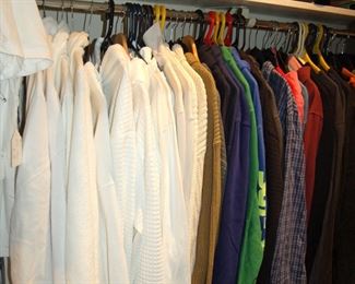 Closet filled with name-brand clothes