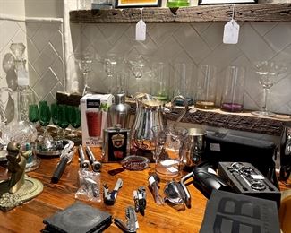 A bar full of drink ware