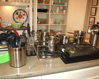 Chef's pots and utensils