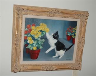 Charming cat painting