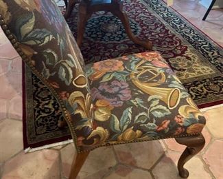 Set of eight armless chairs