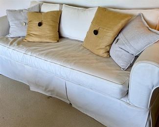 White Slip Covered Large Sofa
 (another new in package Slip Cover available)