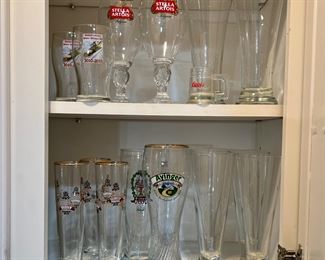Beer Glasses…have empty bottles for beer making too
