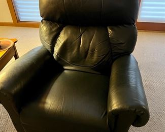 (2) Flexsteel Leather Recliners matching deep blue