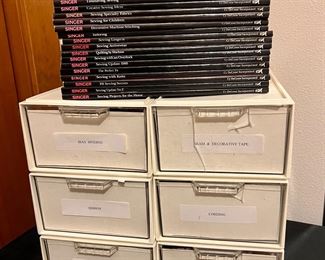 Singer Sewing Books Plastic Drawers