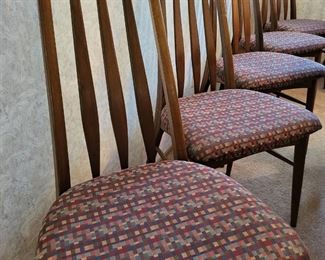 Set of 6 Mid-Century Danish Modern Slat-Back Dining Chairs MADE IN DENMARK #4