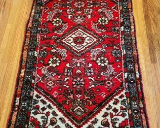 Hand knotted Turkish rug 4' x 2 1/2' $65 or bid #15