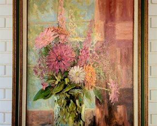 DOROTHY TULARE Oil on Canvas "All in Pink" ca. 1970 $145 or bid #23