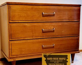 Solid Maple 3-drawer Chest by TEMPLETON FURNITURE CO. #31