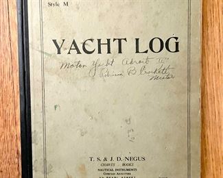 1930s(?) Yacht Log for the Adroit II