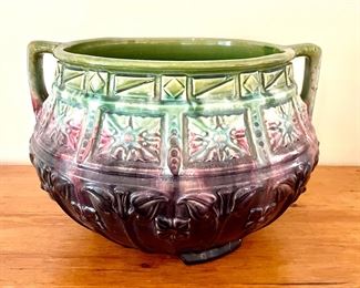Very Large Weller(?) Majolica Jardiniere (excellent condition)