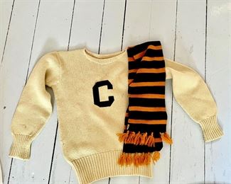 Vintage Cheerleader Sweater, Scarf