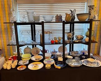 Crystal, Silver Plate, China, Blue and White, etc.