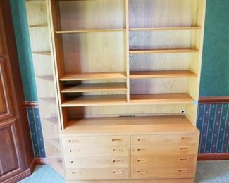 Poul Hundevad Danish Modern Teak Bookcase Credenza
