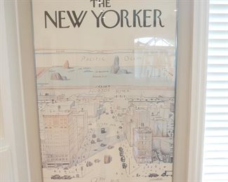 "The World as Seen From 9th Avenue" The New Yorker 1976 Poster Saul Steinberg
