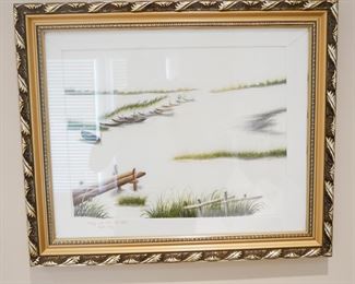 Framed Silk Artwork from Vietnam
