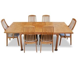 Preben Schou Danish Modern Teak Dining Room Set
