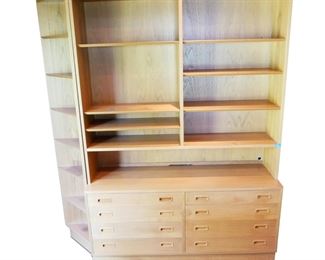 Poul Hundevad Danish Modern Teak Bookcase Credenza
