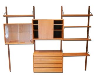 Danish Royal System Teak Modular Shelving Wall Unit by Poul Cadovius, 1960s

