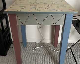 Hand Painted Side Table 