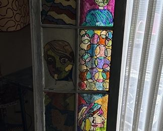 Hand Painted Glass Panel