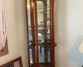 Beautiful curio cabinet with key
