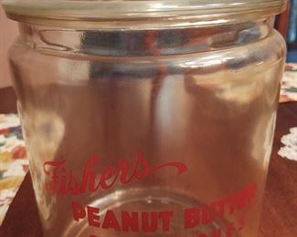 Vintage Fisher Peanut Butter Sandwich Jar