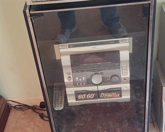 Stereo System & Cabinet