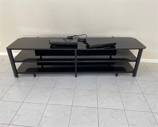 entertainment glass console