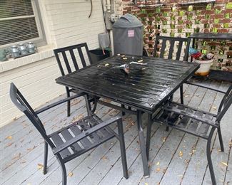 patio table and 4 chairs