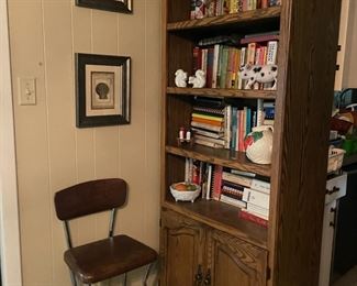 Dining / Kitchen Area - Tons of cookbooks and a vintage Cosco step-stool / chair