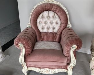 Regal French Provencial Chair in rose