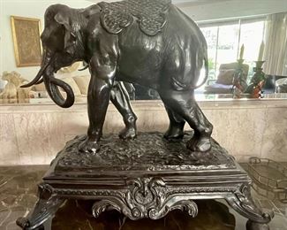 Maitland Smith bronze elephant