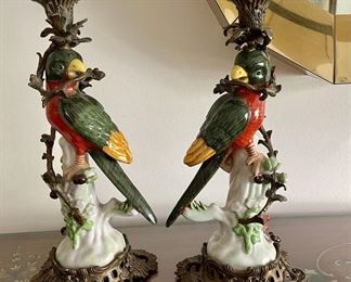 Asian bird candlesticks