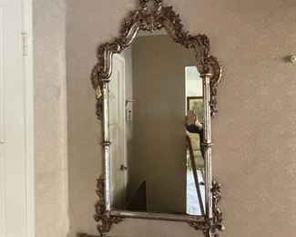 French entry mirror and sideboard
