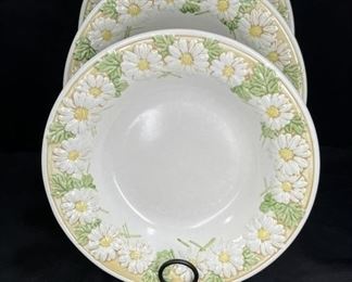 3 Metlox Poppy Trail Daisy 8.5" Soup Bowls