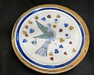 Vintage Ken Edwards Tonala Mexican Folk Art Plate