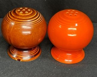Brown and Orange VTG Fiestaware salt and pepper