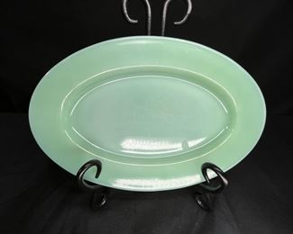 Fire-King Oven Ware Jadeite Oval Plate