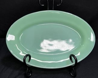 Fire-King Oven Ware Jadeite Oval Plate